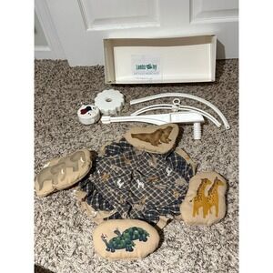 Vintage Lambs Ivy Musical Crib Mobile Woodland Animals Zoo Elephants Giraffes